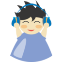 download Boy With Headphone5 clipart image with 0 hue color