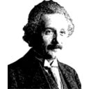 download Albert Einstein clipart image with 90 hue color