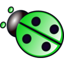 download Green Ladybug clipart image with 45 hue color
