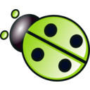 download Green Ladybug clipart image with 0 hue color