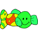 download Toy Fish clipart image with 90 hue color