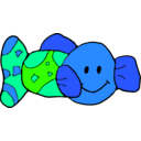 download Toy Fish clipart image with 180 hue color