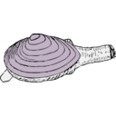 download Clam clipart image with 270 hue color