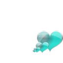 download Heart clipart image with 180 hue color