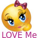 download Love Me Smiley Emoticon clipart image with 0 hue color