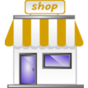 download Shop Front Icon clipart image with 45 hue color