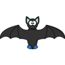 download Cartoon Bat clipart image with 180 hue color