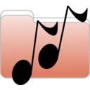 download Music Folder Icon clipart image with 180 hue color