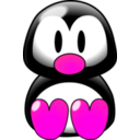 download Baby Tux clipart image with 270 hue color