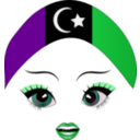 download Pretty Libyan Girl Smiley Emoticon clipart image with 135 hue color