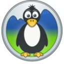 download A Penguin In The Mountains clipart image with 0 hue color