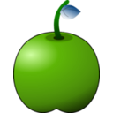 download Glossy Apple clipart image with 90 hue color