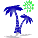 download Palm Icon clipart image with 90 hue color