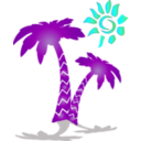 download Palm Icon clipart image with 135 hue color
