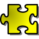 download Blue Jigsaw Piece 16 clipart image with 180 hue color