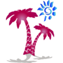 download Palm Icon clipart image with 180 hue color