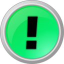 download Warning Button clipart image with 90 hue color