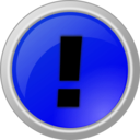 download Warning Button clipart image with 180 hue color