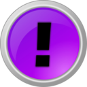 download Warning Button clipart image with 225 hue color