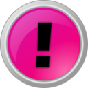 download Warning Button clipart image with 270 hue color