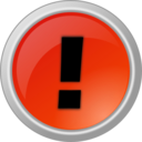 download Warning Button clipart image with 315 hue color