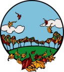 Fall Scene In A Circle