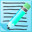 download Notepad With Text And Pencil clipart image with 135 hue color