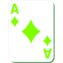 download White Deck Ace Of Diamonds clipart image with 90 hue color