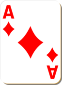 White Deck Ace Of Diamonds