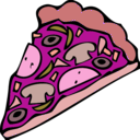 download Pizza Slice clipart image with 315 hue color