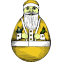 download Rolly Polly Santa clipart image with 45 hue color