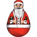 download Rolly Polly Santa clipart image with 0 hue color