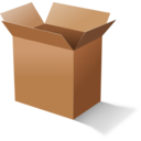 download Cardboard Box clipart image with 0 hue color