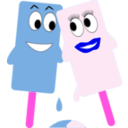 download Ice Cream Girl And Boy In Love clipart image with 270 hue color