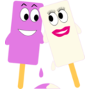 download Ice Cream Girl And Boy In Love clipart image with 0 hue color
