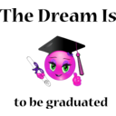 download Graduation Dream Smiley Emoticon clipart image with 270 hue color
