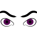 download Angry Eyes clipart image with 270 hue color