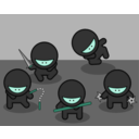 download Cartoon Ninjas clipart image with 135 hue color