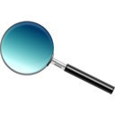 download A Simple Magnifying Glass clipart image with 0 hue color