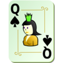 download Ornamental Deck Queen Of Spades clipart image with 45 hue color