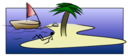 Desert Island Stick Figure