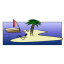 download Desert Island Stick Figure clipart image with 0 hue color