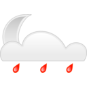 download Moon Rain clipart image with 180 hue color