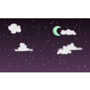 download Night Sky clipart image with 90 hue color