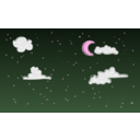 download Night Sky clipart image with 270 hue color