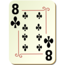 download Ornamental Deck 8 Of Clubs clipart image with 0 hue color