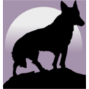 download Wolf clipart image with 45 hue color