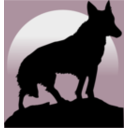 download Wolf clipart image with 90 hue color