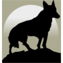 download Wolf clipart image with 180 hue color