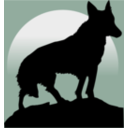 download Wolf clipart image with 270 hue color